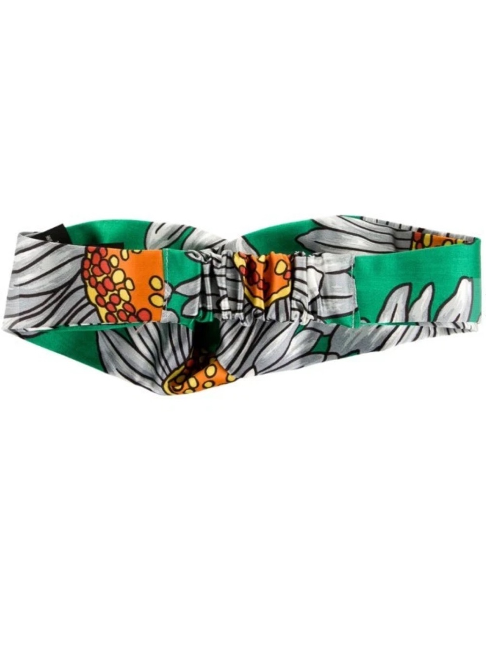 Gucci Silk Blooms Floral Twist Knot Headband Green - Picture 2 of 7